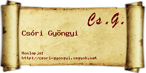 Csóri Gyöngyi névjegykártya